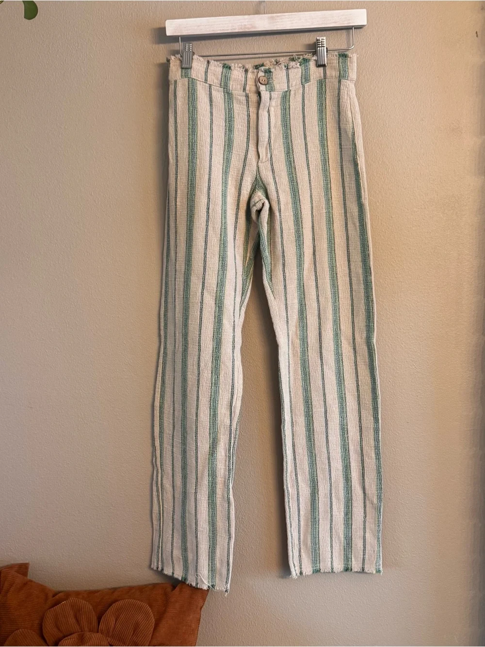 ZARA Boho Linen Beth‎ Stripe Pants